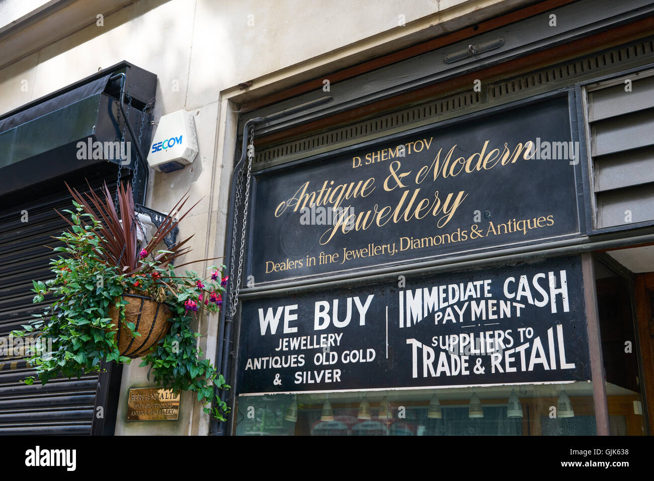 Or juif Juif prêteur sur gage concessionnaire Hatton Garden Banque D'Images