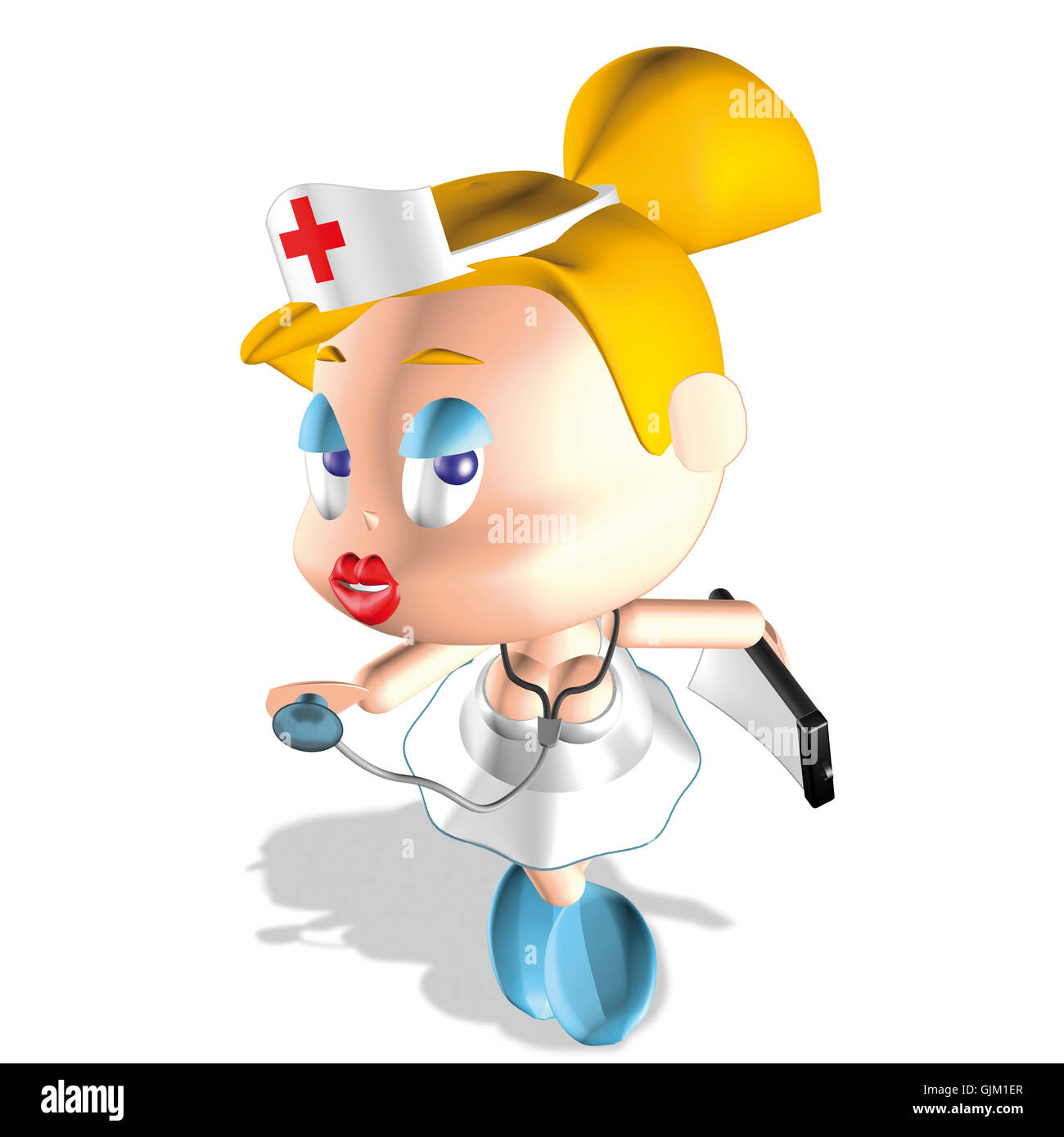 Stéthoscope infirmière Banque D'Images