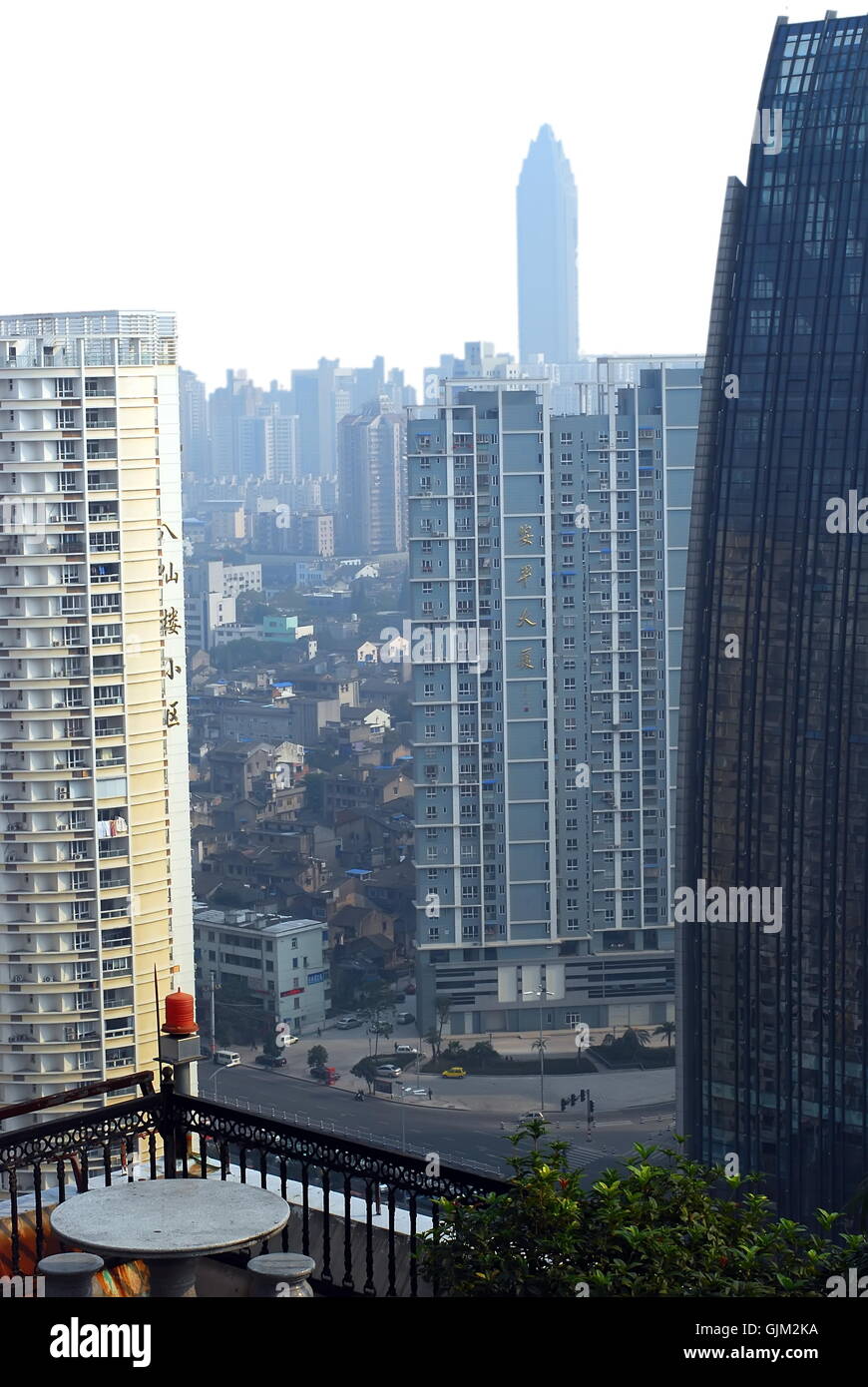Développement d'une petite ville de Chine - Nouveaux bâtiments Banque D'Images