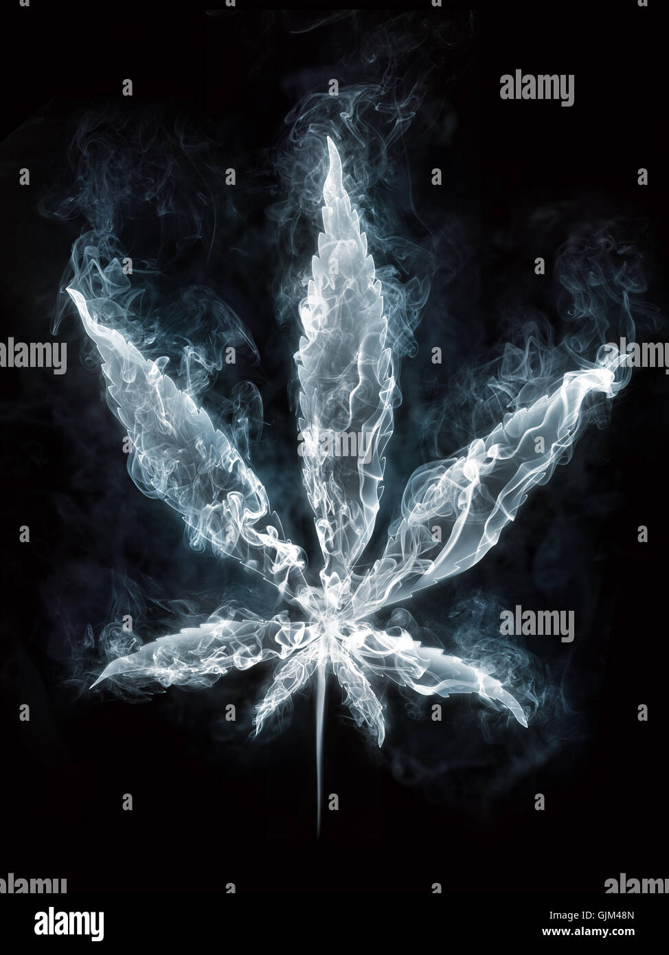 La marijuana en fumée Banque D'Images