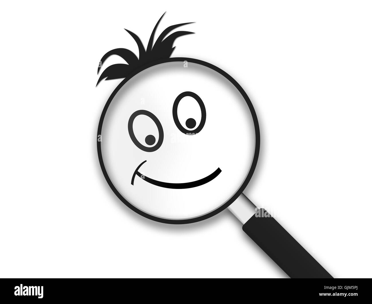 Loupe Smiley Banque D'Images