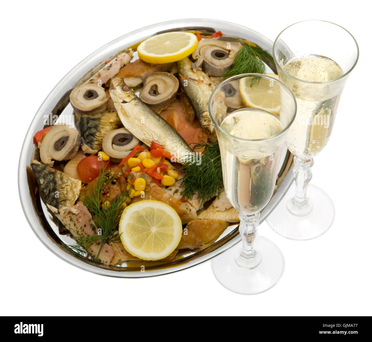 Poisson champagne mercredi des cendres Banque D'Images