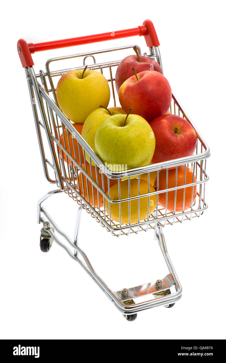 Supermarché achats de fruits Banque D'Images