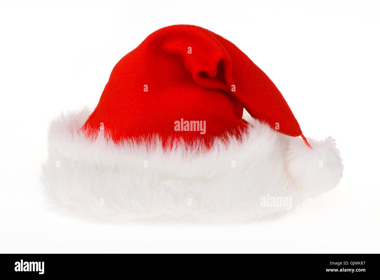 Santa hat avec pliage en forme de coeur Banque D'Images