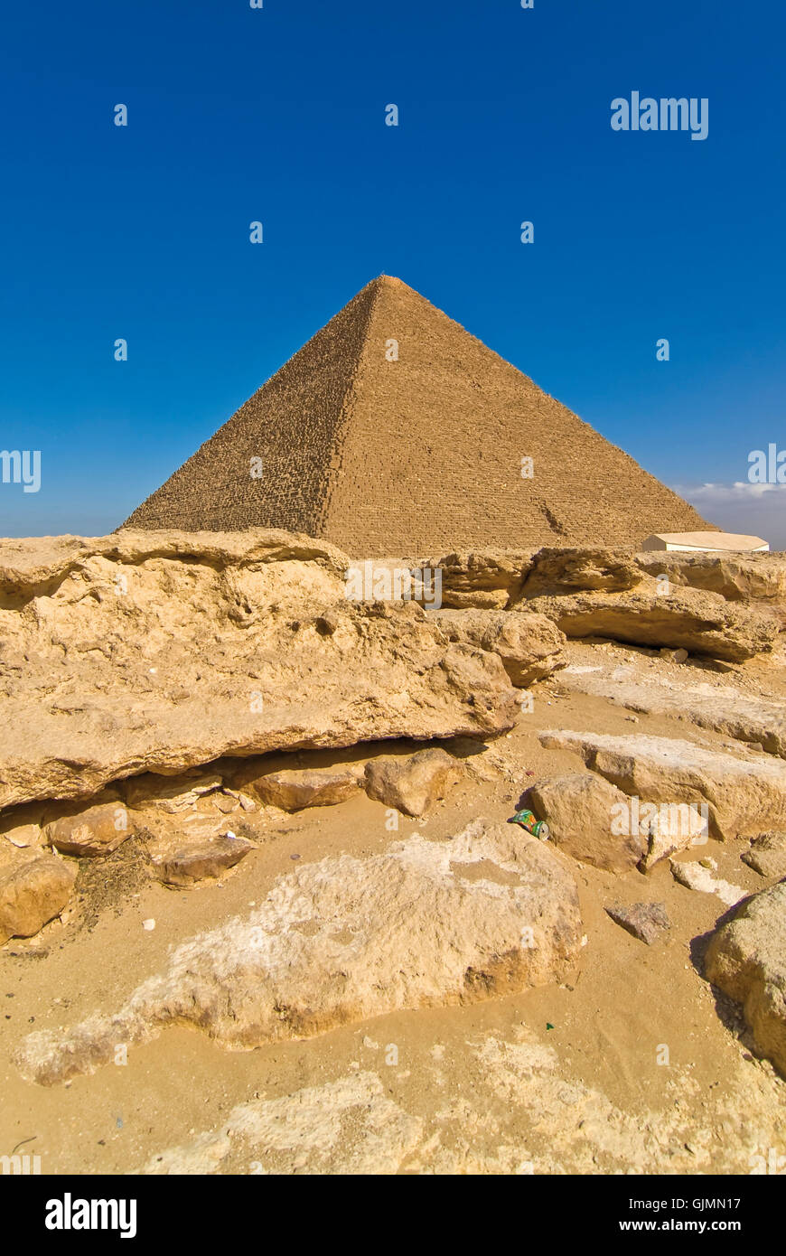 La grande pyramide de Khéops à Gizeh Banque D'Images