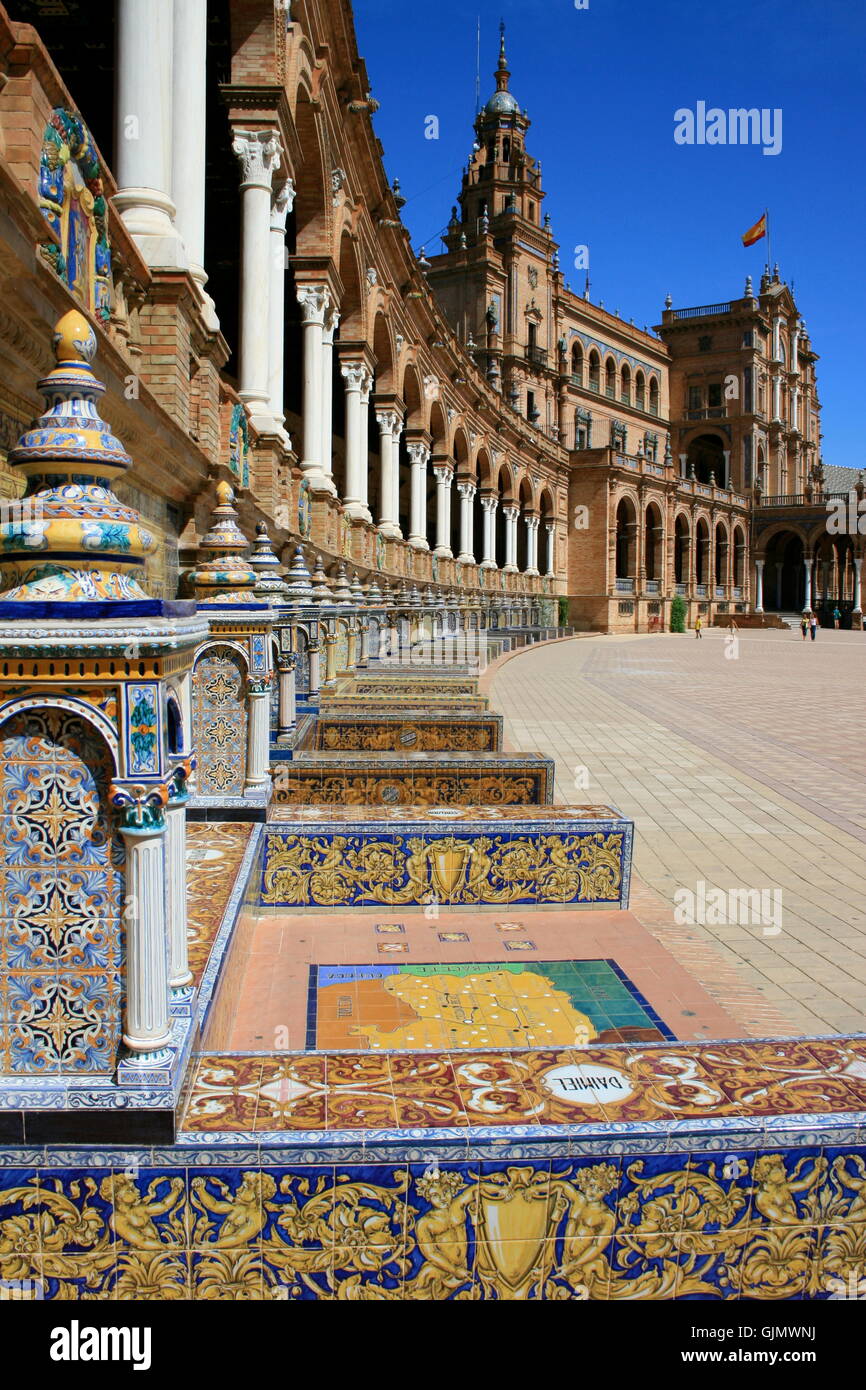 Espagne Séville place Banque D'Images