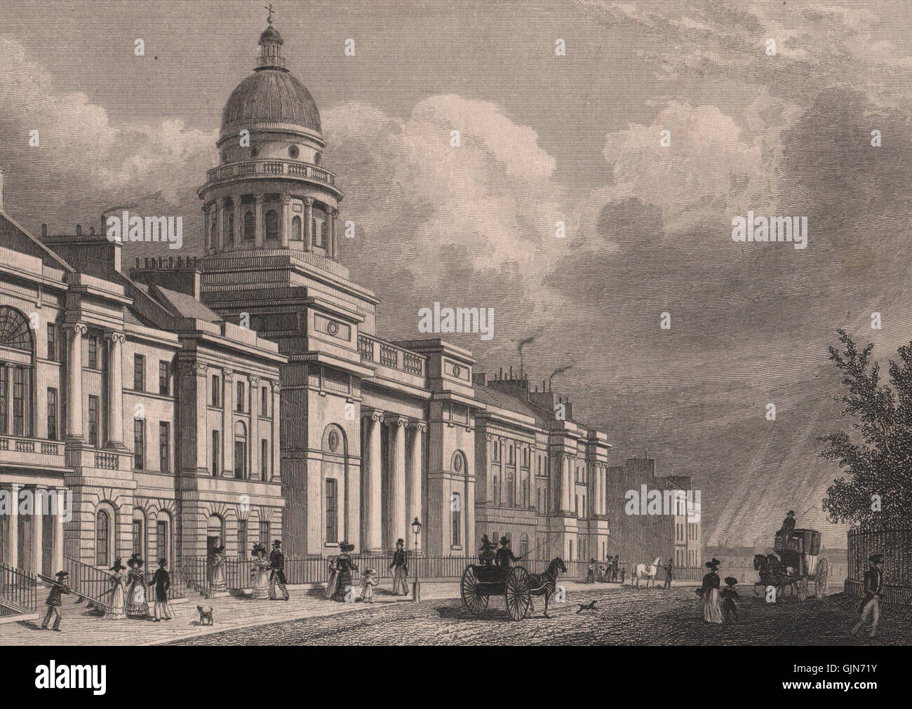 St George's Church ÉDIMBOURG/West Register House. Charlotte Square.SHEPHERD 1833 Banque D'Images