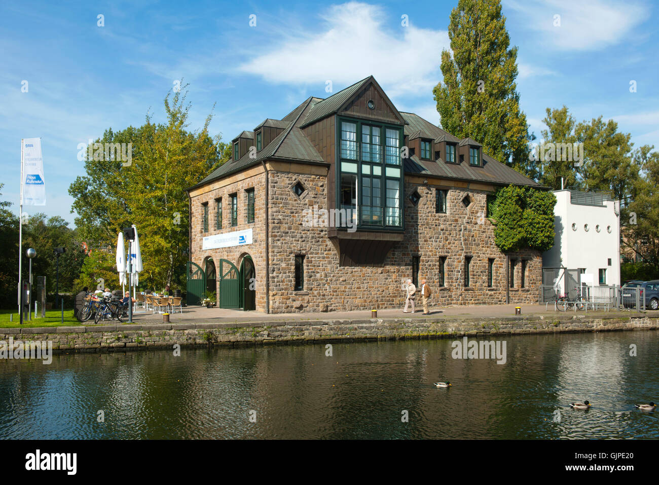 Deutschland, Nordrhein-Westfalen, Mühlheim an der Ruhr, Schleuseninsel, Museum der Rheinisch-Westfälischen Wasserwerksgesellscha Banque D'Images