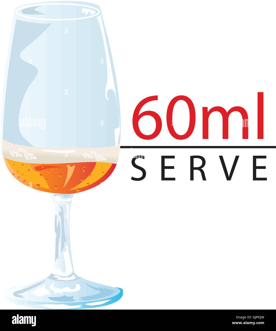 Dégustation de bière 60ml servir Illustration de Vecteur