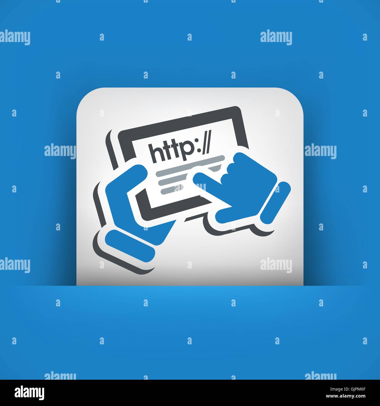 Tablette de connexion HTTP Illustration de Vecteur