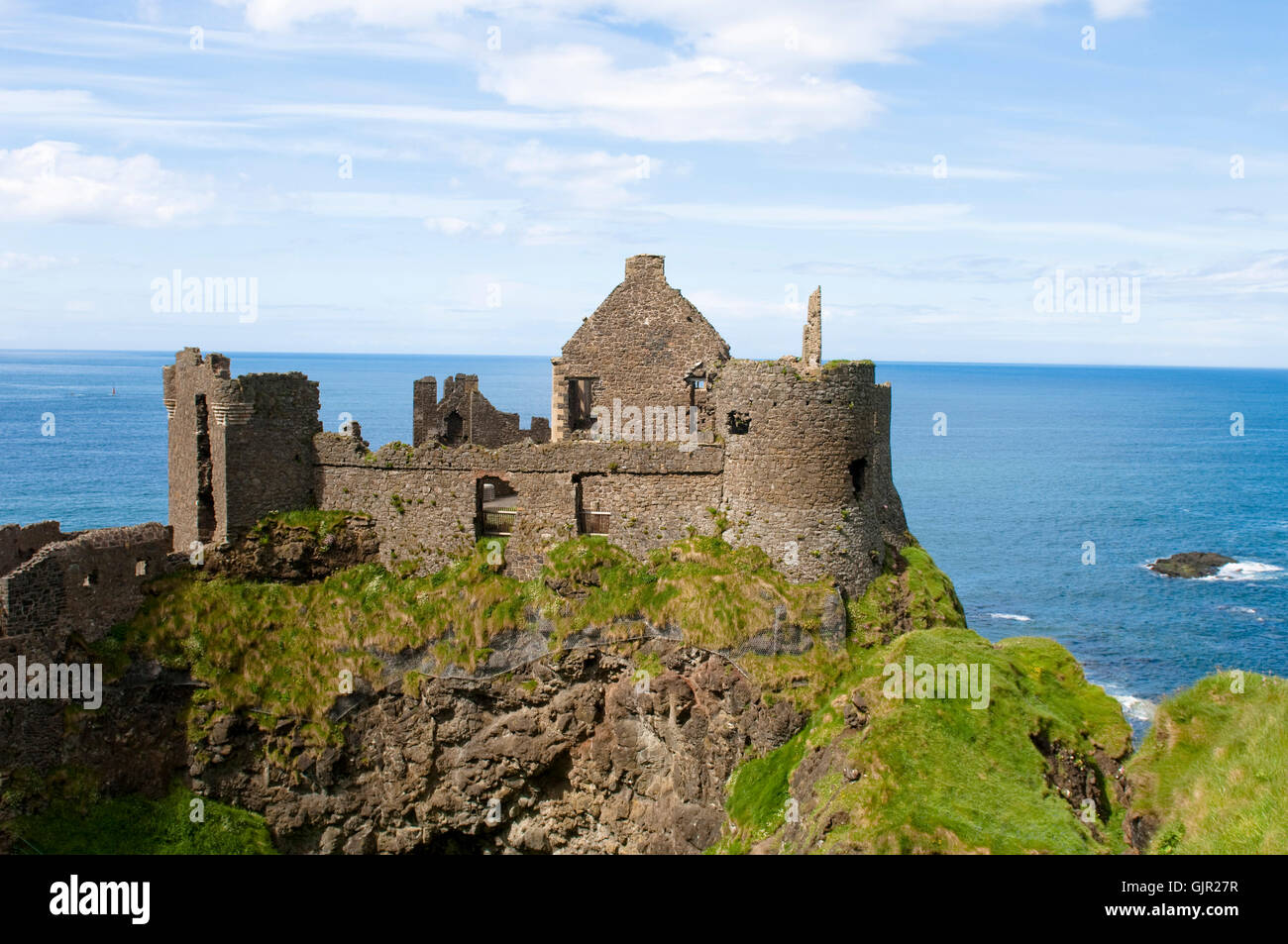 Danluce Castle est l'un des plus vastes ruines d'un château médiéval en Irlande du Nord. Banque D'Images