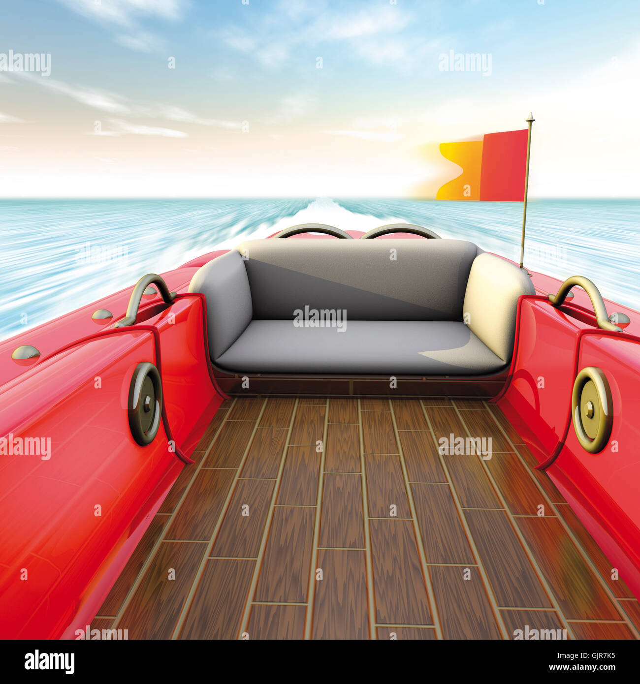 Motor Yacht interiors Banque D'Images