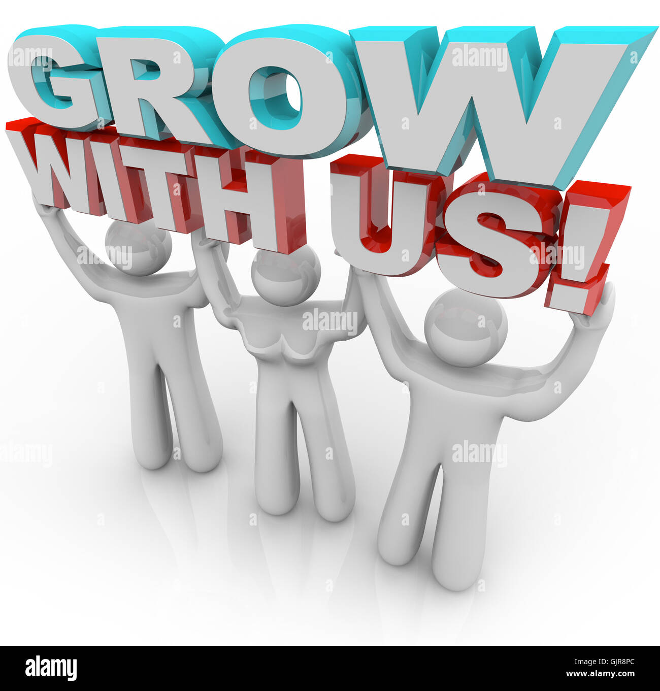 Grandir avec nous - Rejoindre un groupe de Croissance Personnelle Banque D'Images Grandir avec nous - Rejoindre un groupe de Croissance Personnelle Banque D'Images