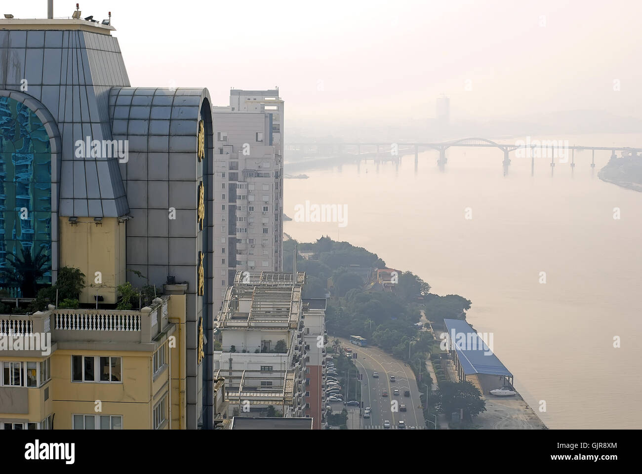 Développement d'une petite ville de Chine - Nouveaux bâtiments Banque D'Images