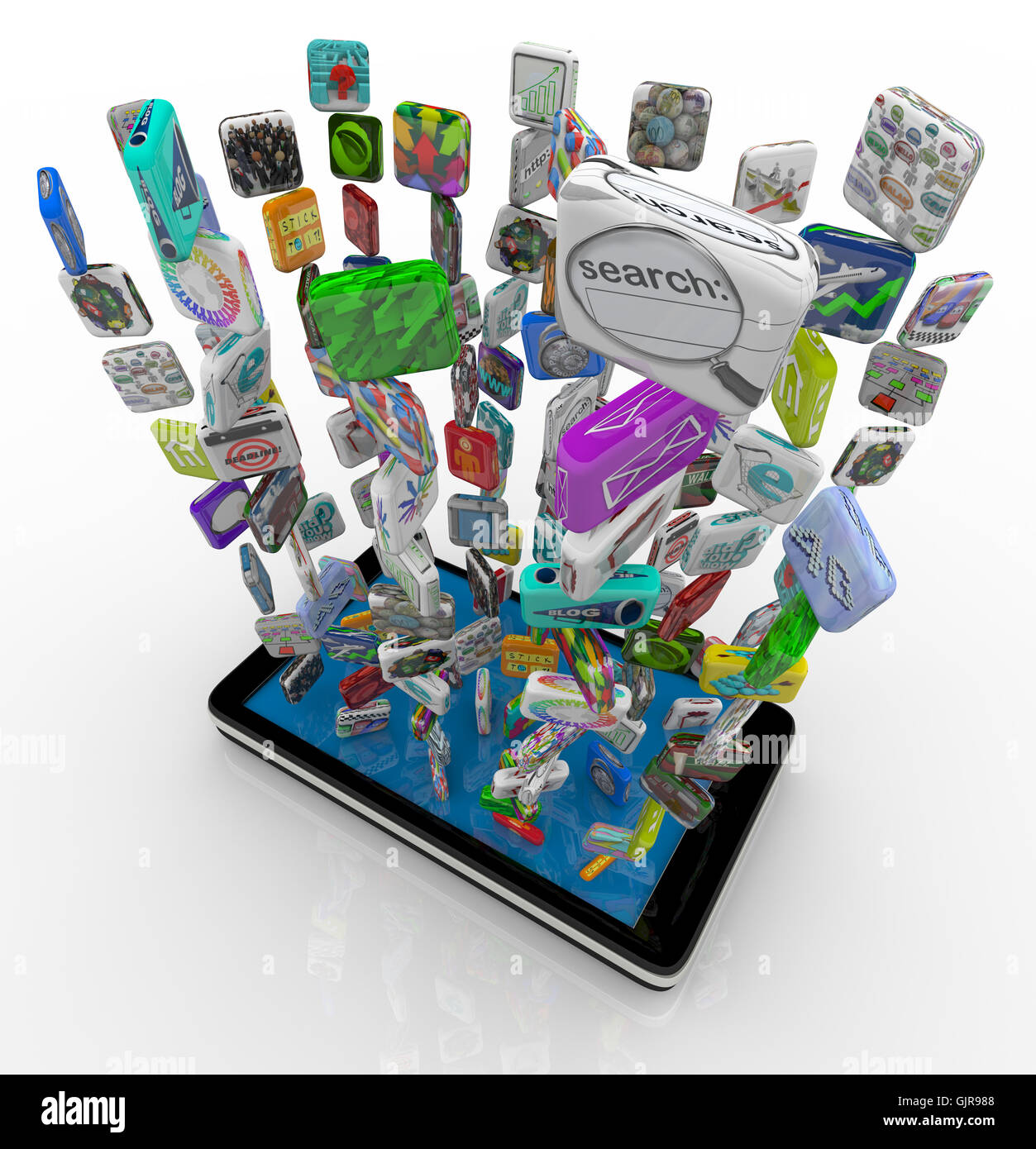 Télécharger Icônes App en Smart Phone Banque D'Images