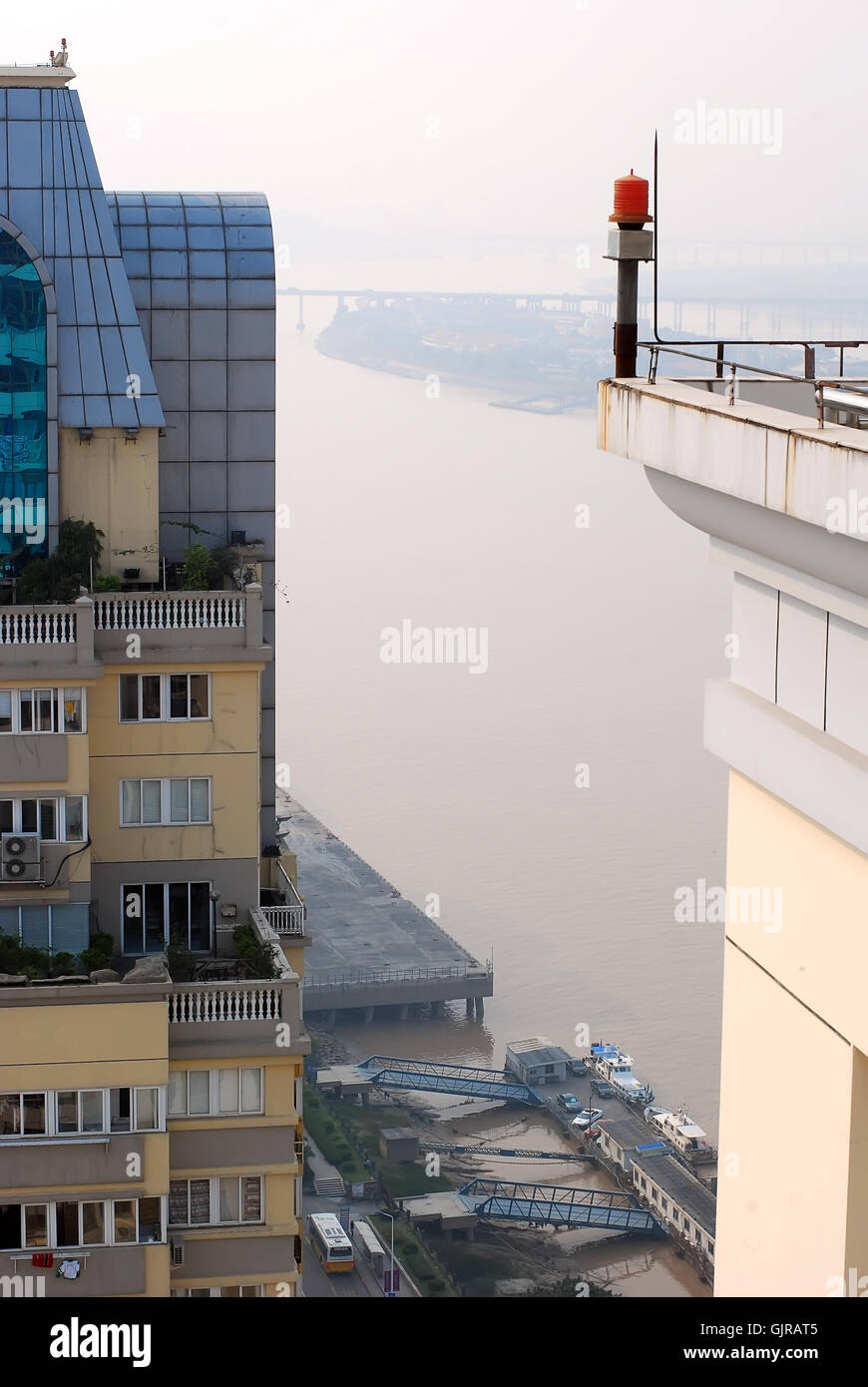 Développement d'une petite ville de Chine - Nouveaux bâtiments Banque D'Images