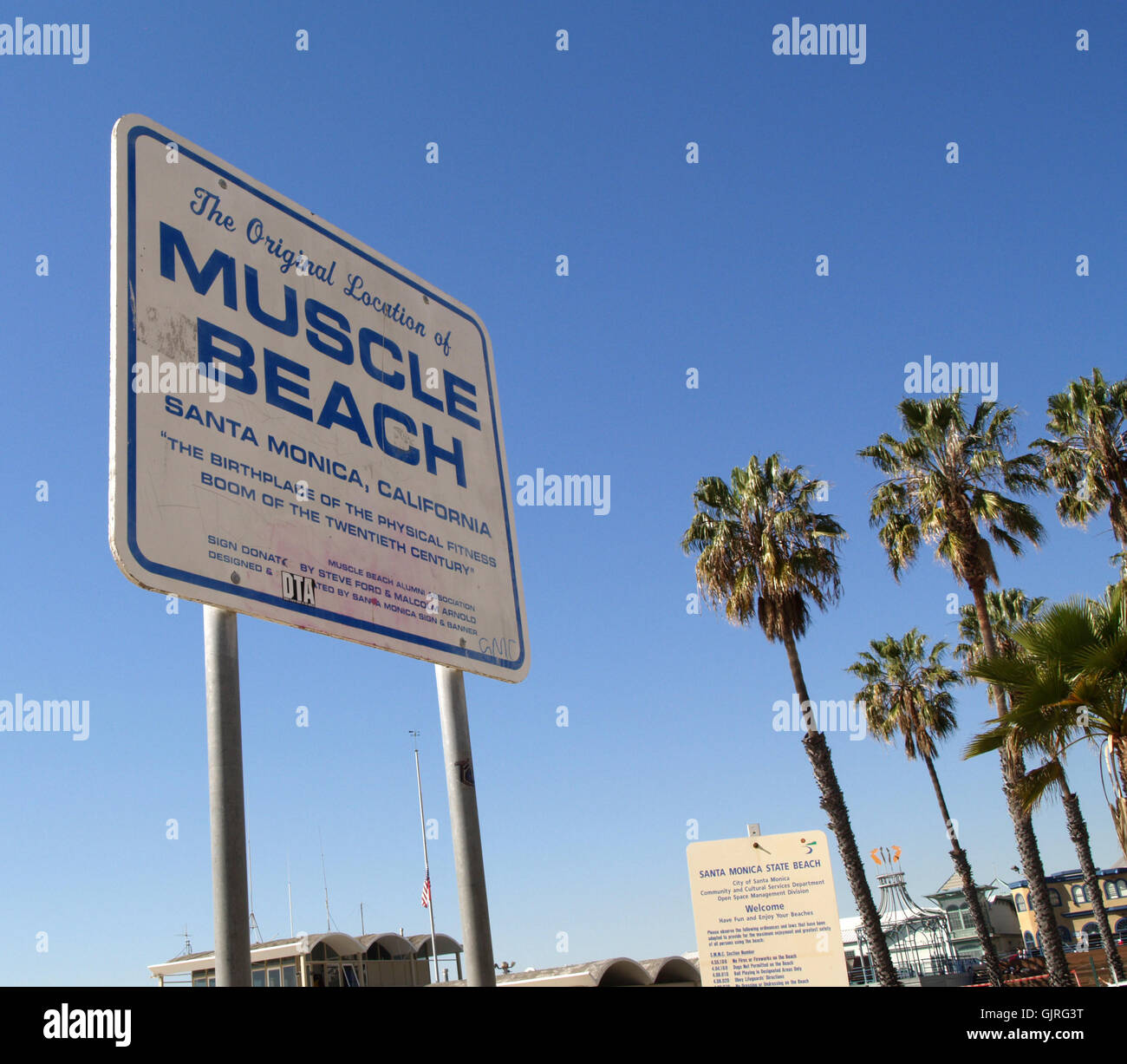 Bodybuilding muscle beach venice beach Banque de photographies et d