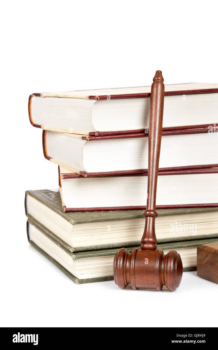 En bois livres de droit Banque D'Images