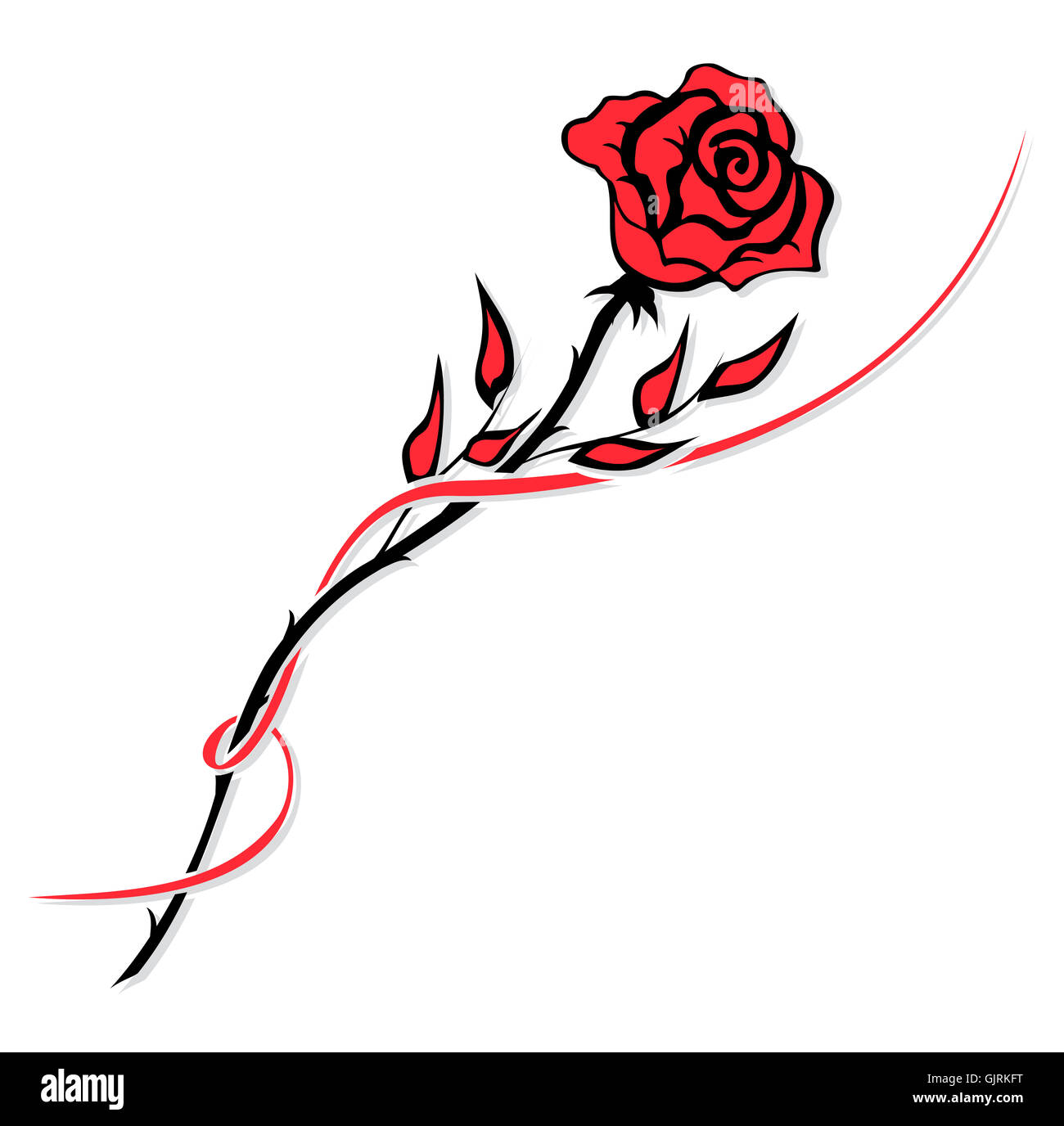 Plante fleur rose Banque D'Images