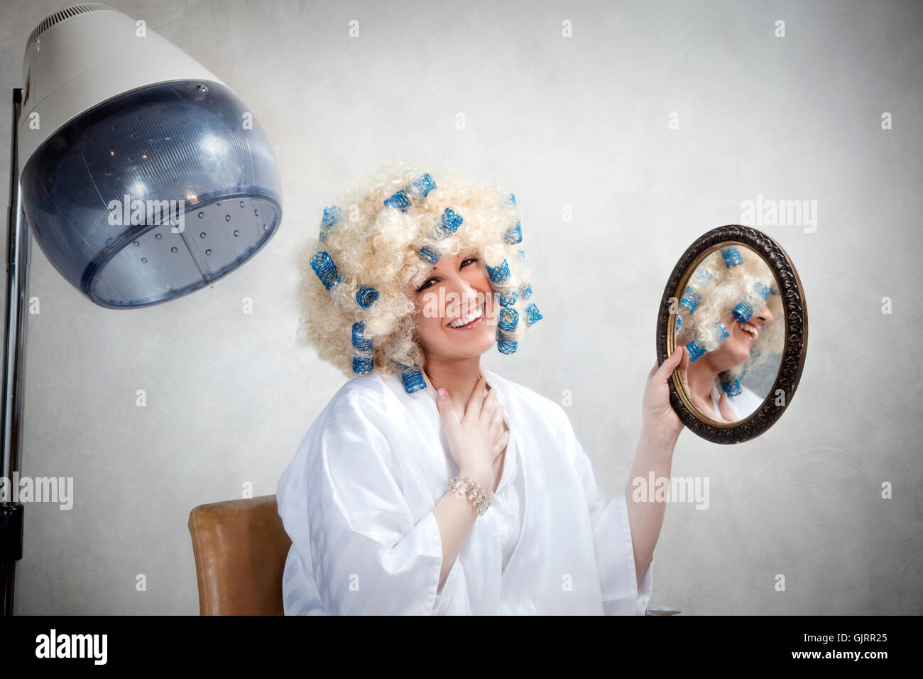 Femme heureuse ambition Banque D'Images