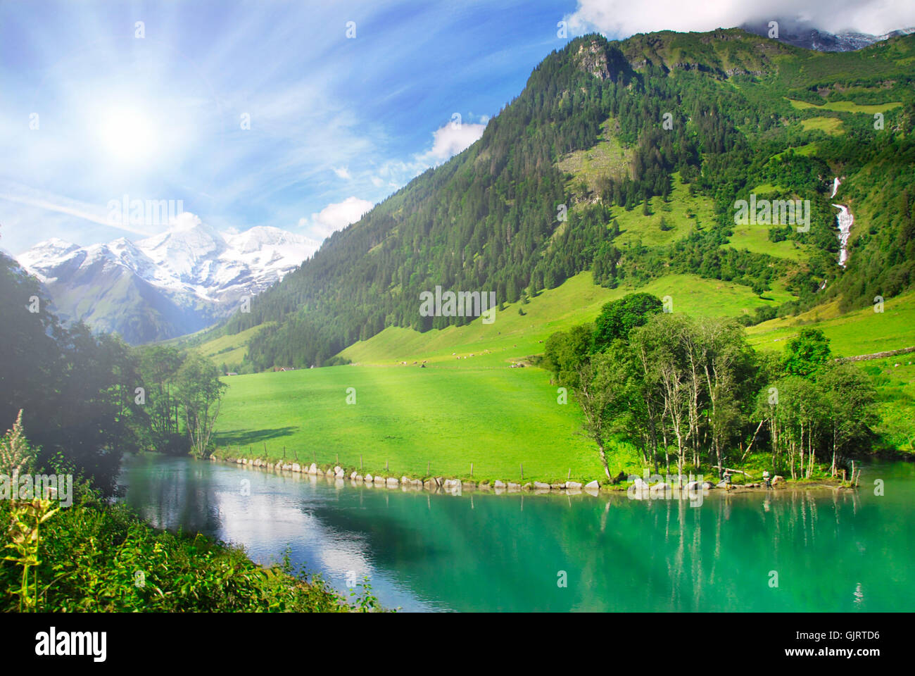 Alpes montagnes neige Banque D'Images