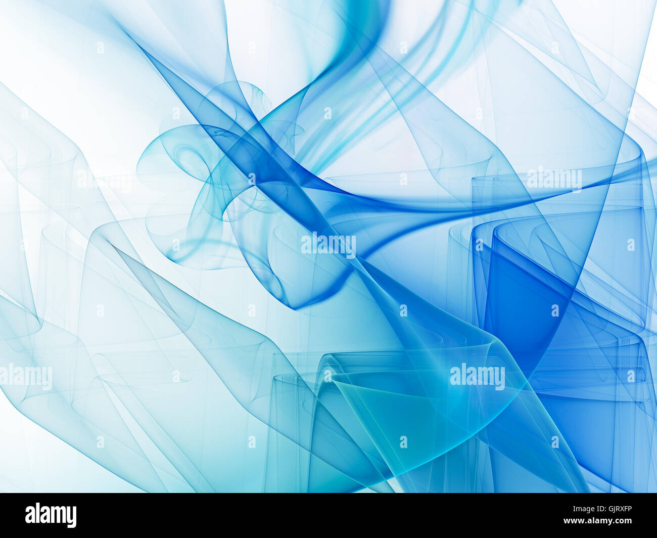 Résumé fond bleu de l'eau liquide fumée blanche lumière calme sérénité paix énergie flux motion vague concept naturel de la nature fractale de la science illustration wallpaper royal hypnotique curl courbe horizontale cyan swirl design art numérique technologie graphique couleur Banque D'Images
