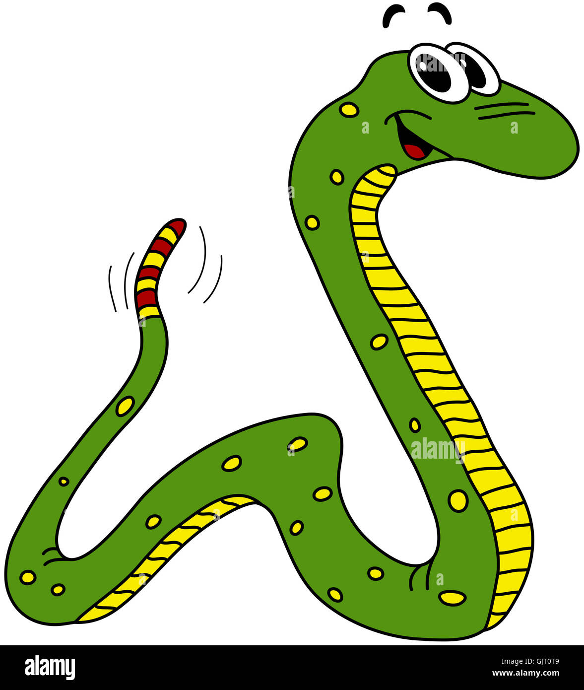 Illustration bande dessinée snake Banque D'Images