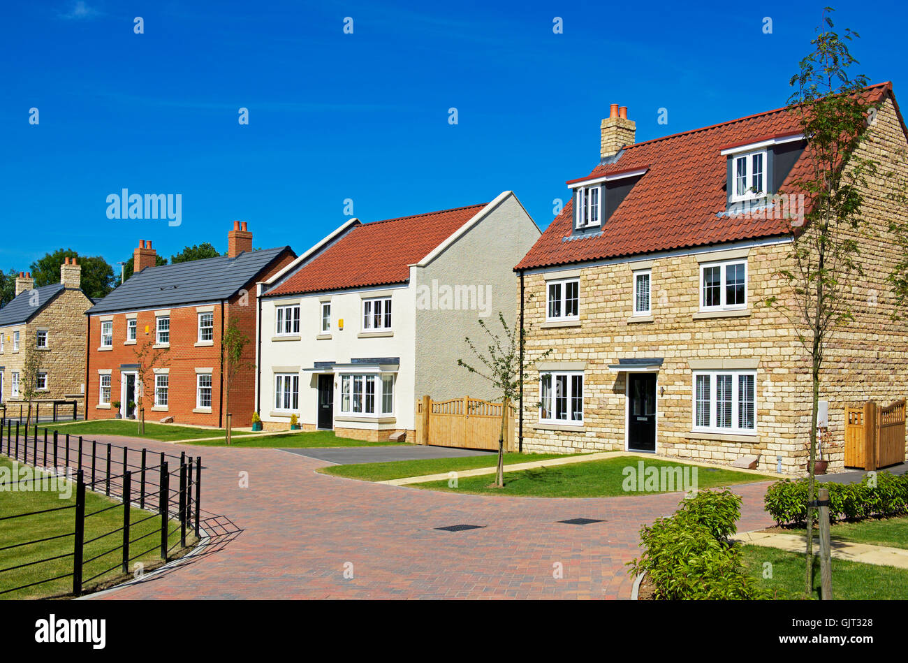 Nouveau lotissement - haut - Moulin à Scalby, près de Scarborough, North Yorkshire, Angleterre Banque D'Images