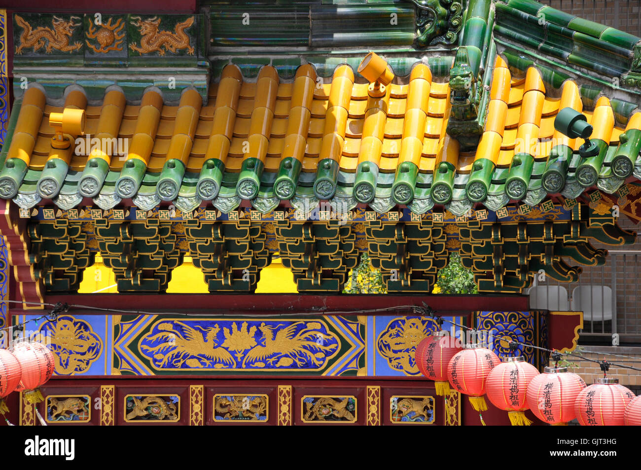 Temple de Mazu Miao à Yokohama, Japon Banque D'Images