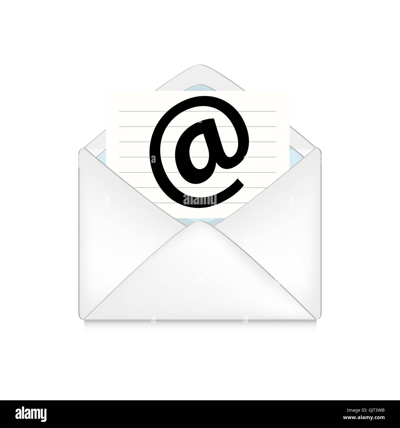 Lettre courrier ouvert Banque D'Images