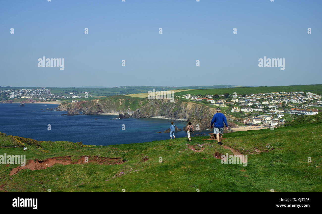 Randonnées dans le sud ouest de l'angleterre Banque D'Images