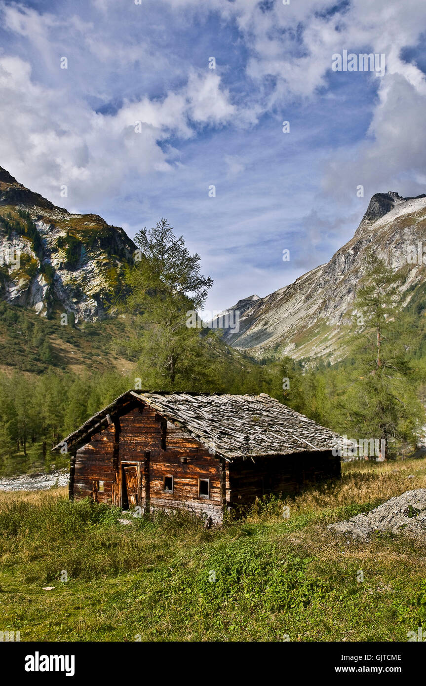 Maison de vacances dans les Alpes du Tyrol Banque D'Images