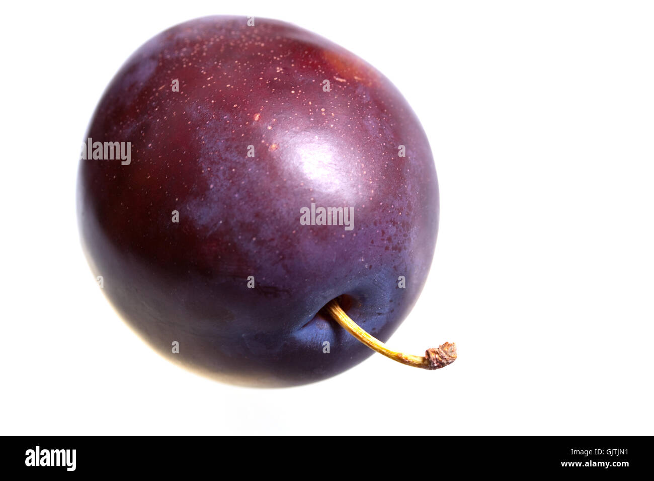 Riche en vitamines la moitié de prune Banque D'Images