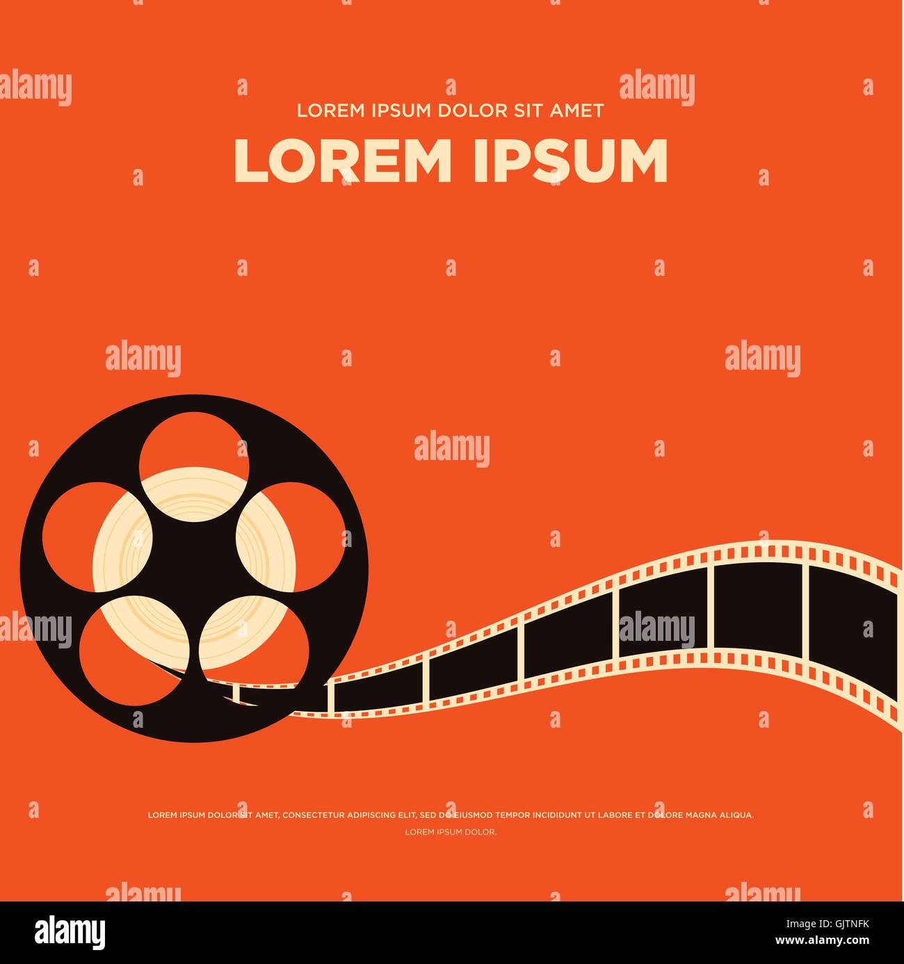 Film bobine de film et bande affiche illustration vectorielles Illustration de Vecteur