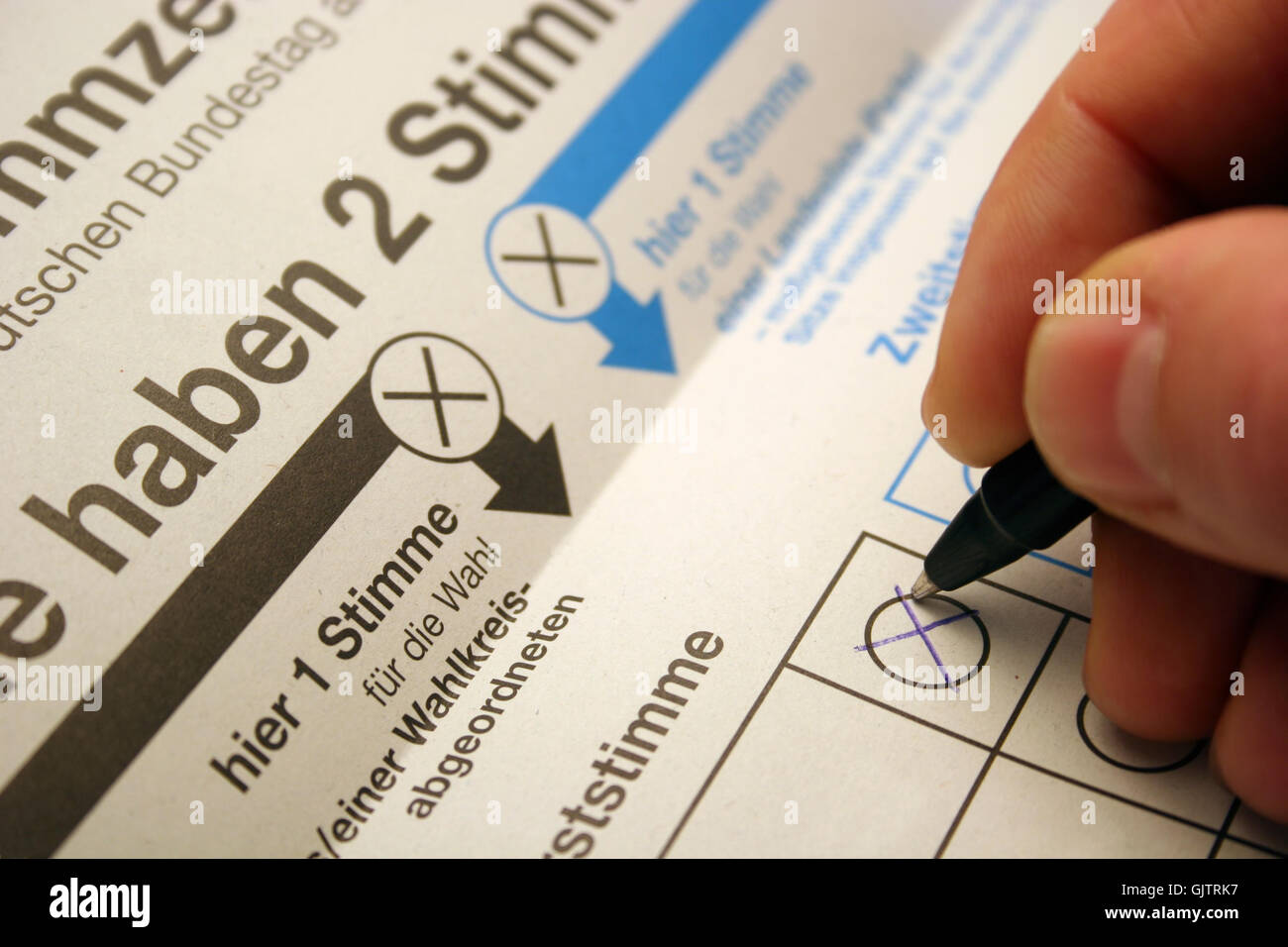Bulletin de 2009 l'élection du Bundestag Banque D'Images