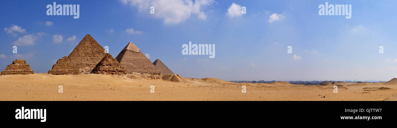 Pyramides de Gizeh Banque D'Images