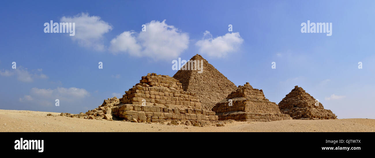 Pyramides de Gizeh Banque D'Images