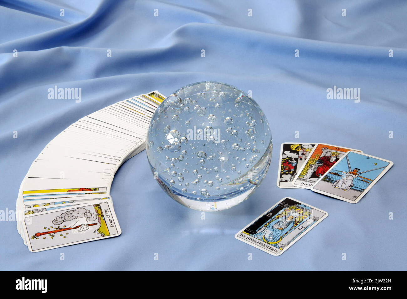 Voyance Tarots cartes interpréter Banque D'Images