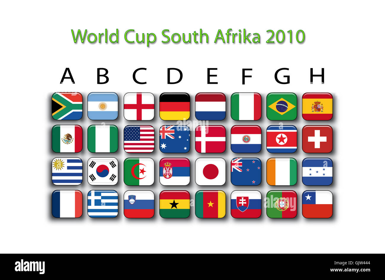 Coupe du monde de football de pays Banque D'Images