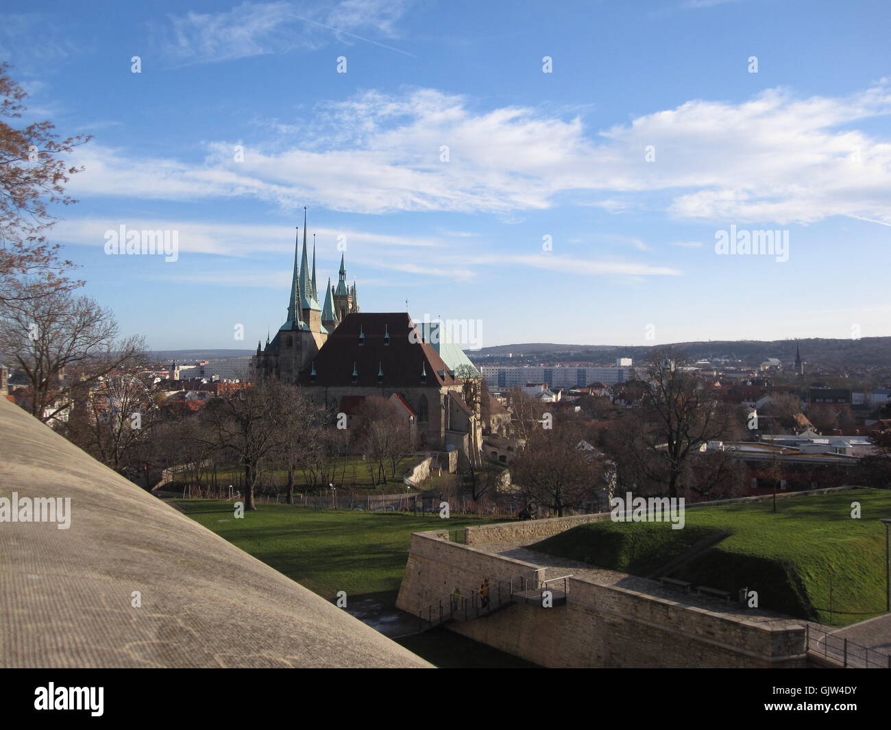 L'église St Séverin à Erfurt. Banque D'Images