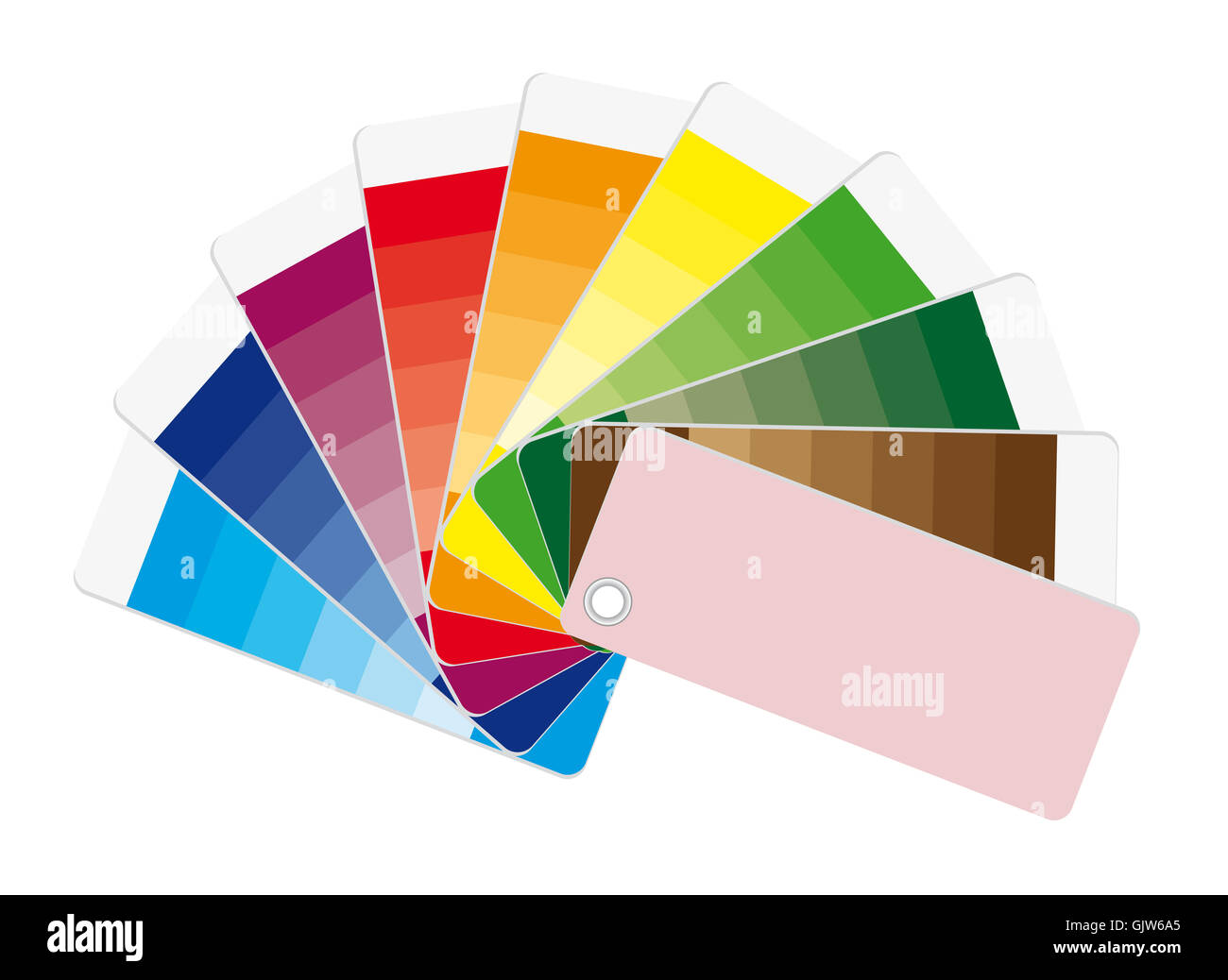 Farbfacher avec couleurs tendance Banque D'Images