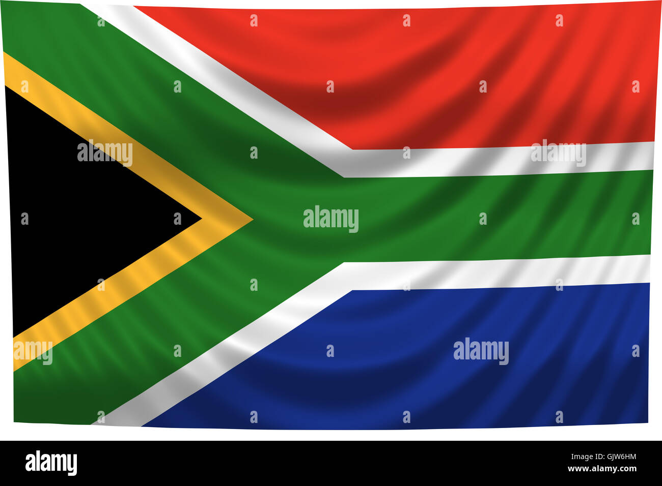 Les couleurs du drapeau national de l'Afrique du Sud Banque D'Images