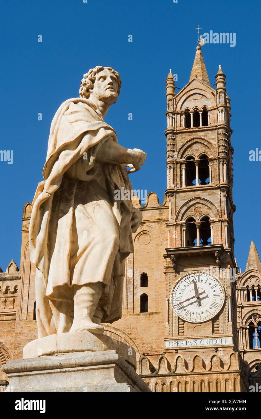 À la cathédrale de Palerme en Sicile Banque D'Images