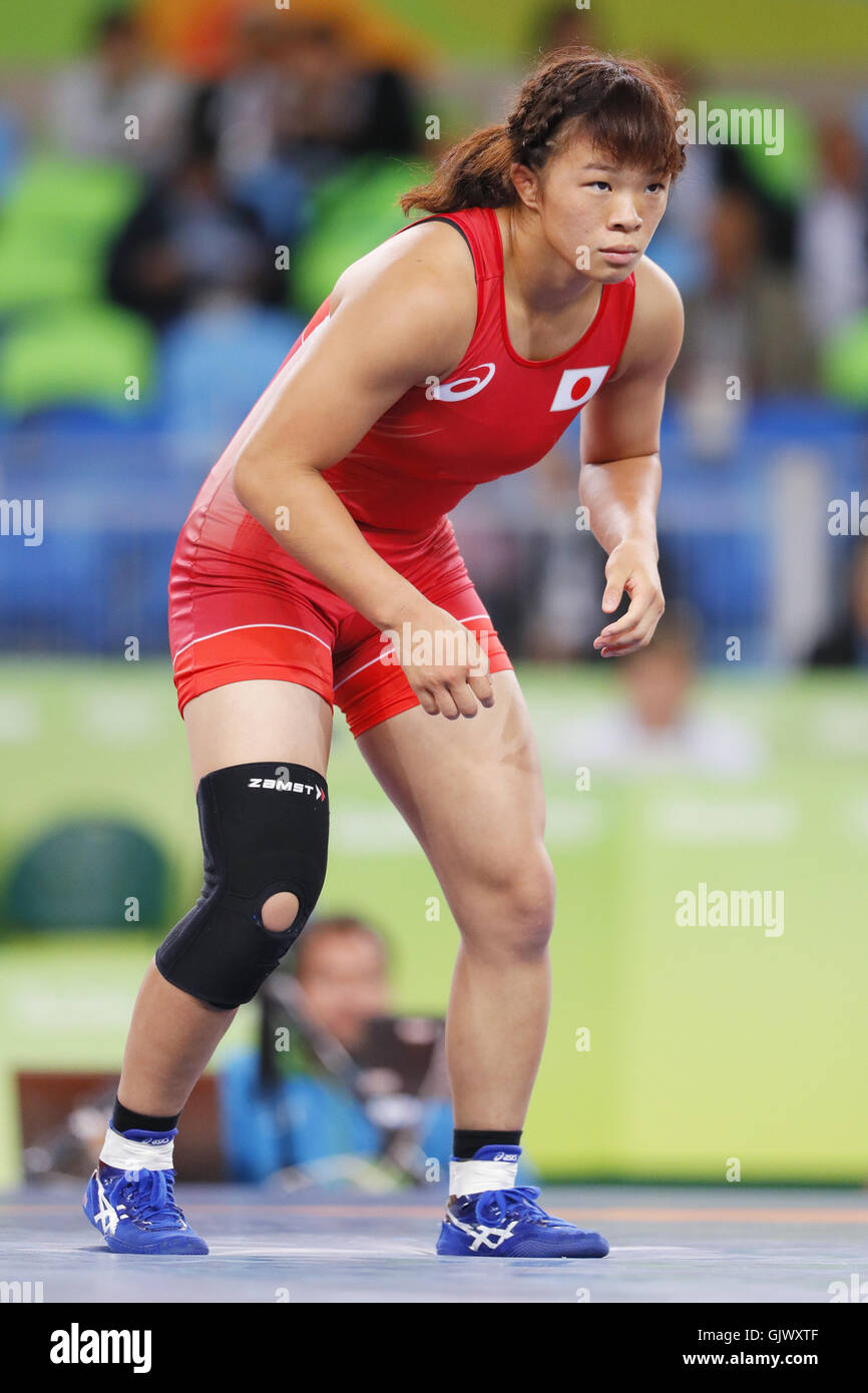 Rio de Janeiro, Brésil. Août 18, 2016. Risako Kawai (JPN) Wrestling : 63kg de qualification en Freestyle Arena Carioca 2 au cours de la Rio Jeux Olympiques de 2016 à Rio de Janeiro, Brésil . Credit : Yusuke Nakanishi/AFLO SPORT/Alamy Live News Banque D'Images