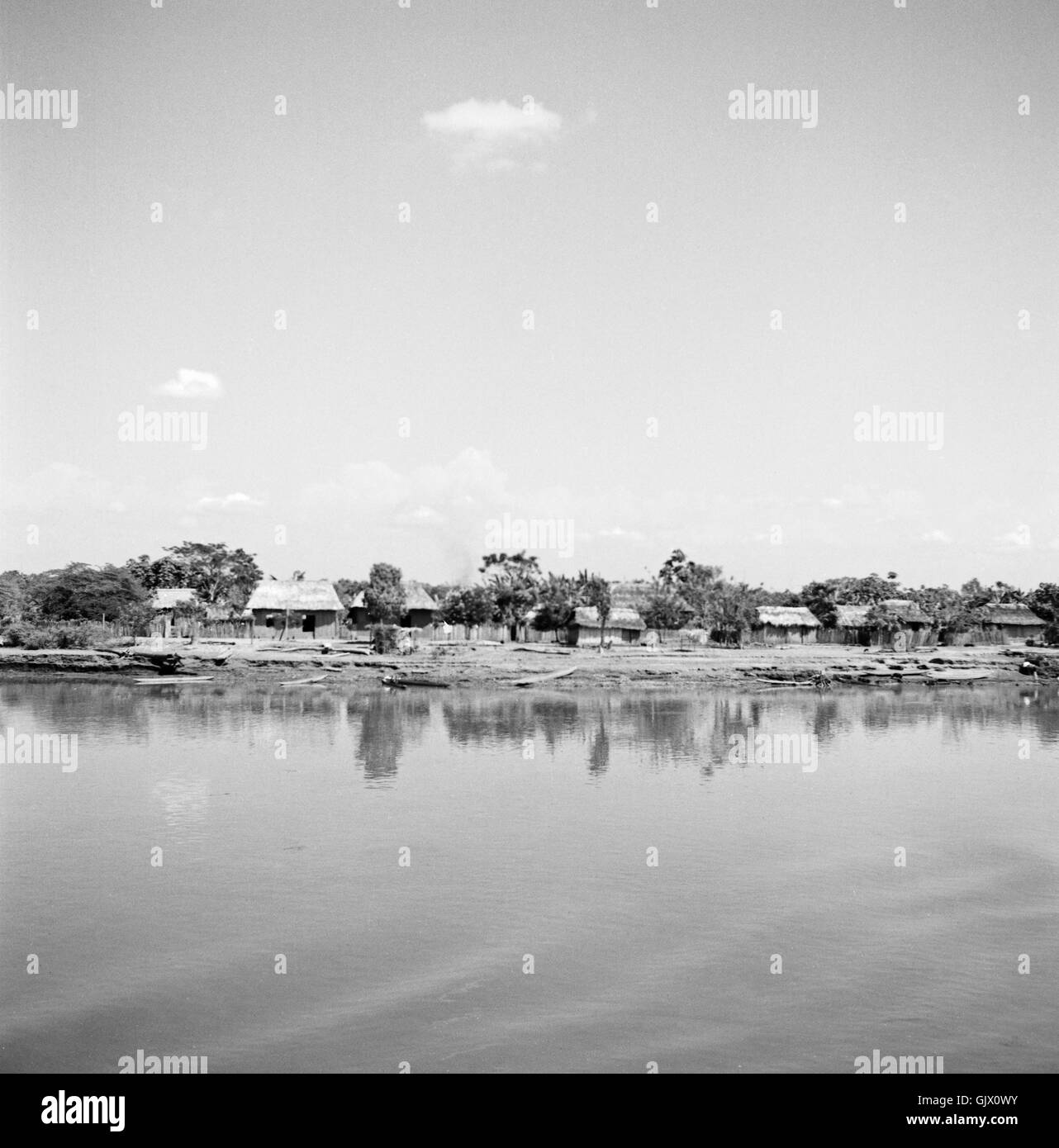 Am Rio Magdalena, Kolumbien er Jahre 1960. À la Magdalena, Colombie 1960. Banque D'Images