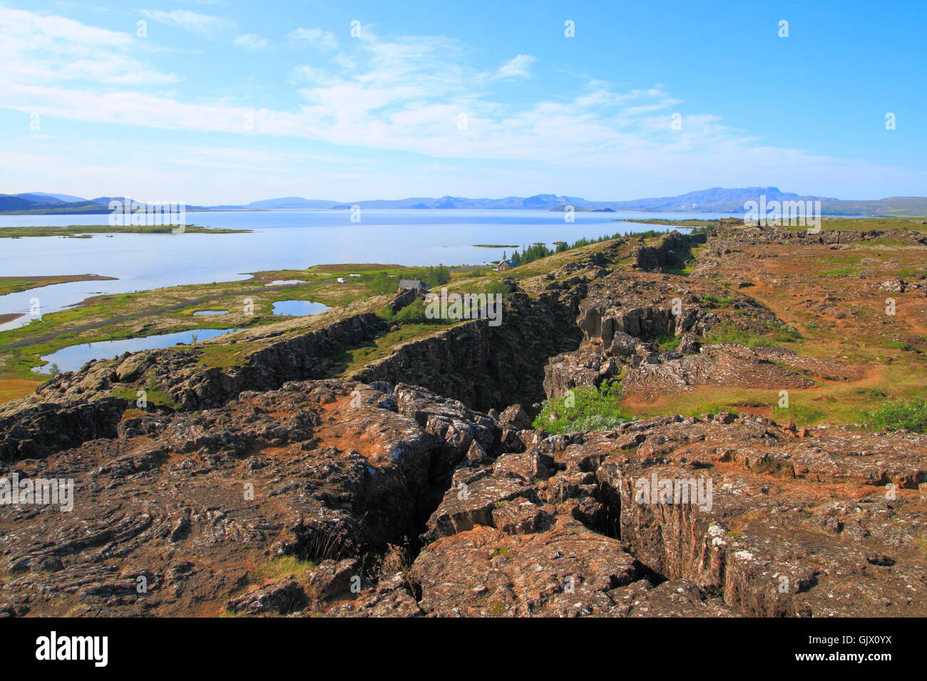Le volcanisme Islande colonne Banque D'Images