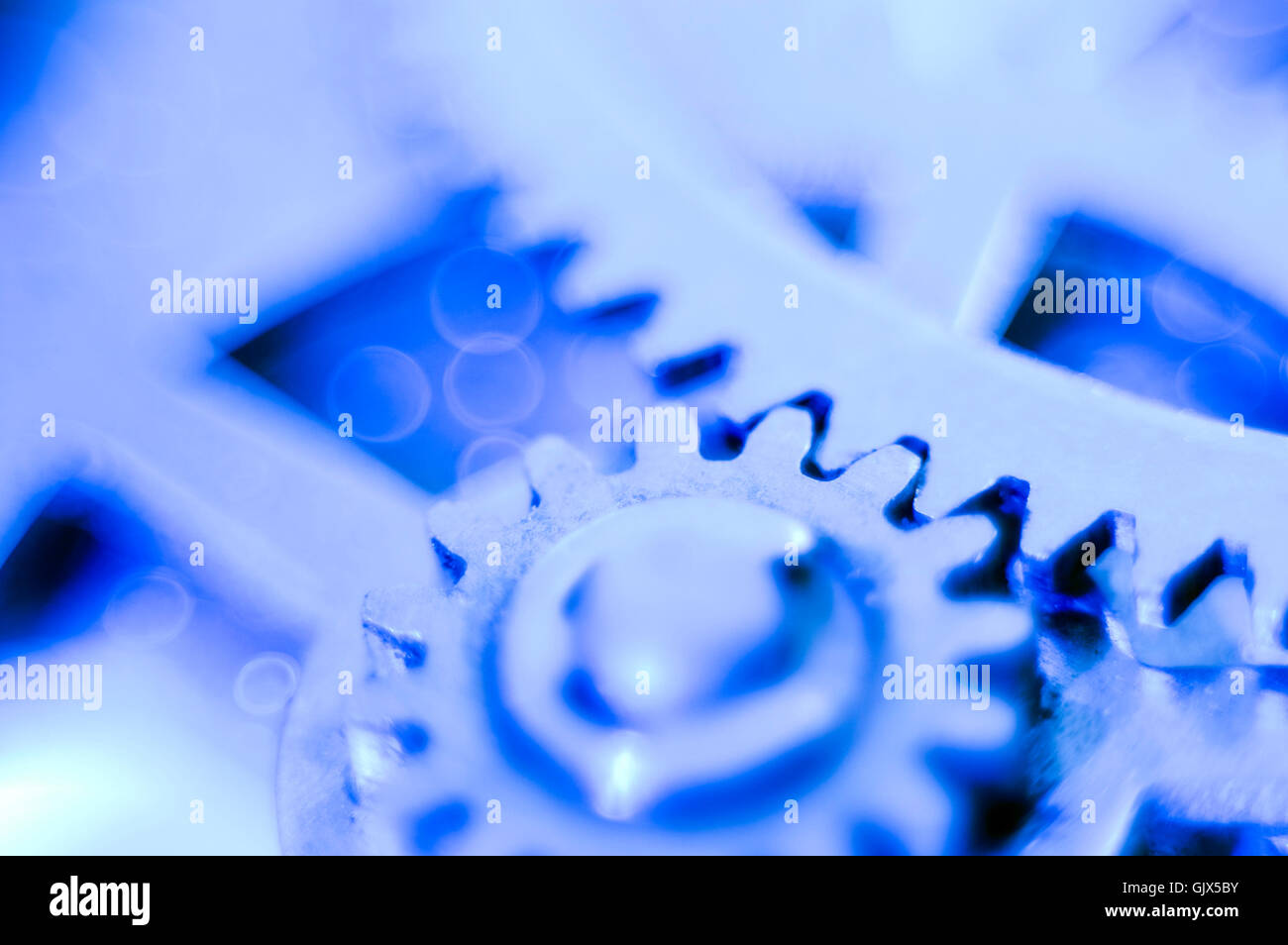 train bleu doux Banque D'Images