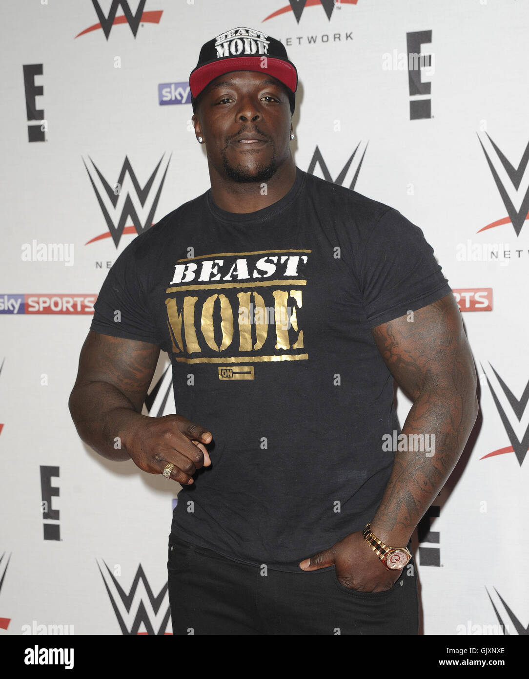 Diverses célébrités assister à WWE Raw pré VIP partie comprend : Adebayo Akinfenwa Où : London, Royaume-Uni Quand : 18 Avr 2016 Banque D'Images