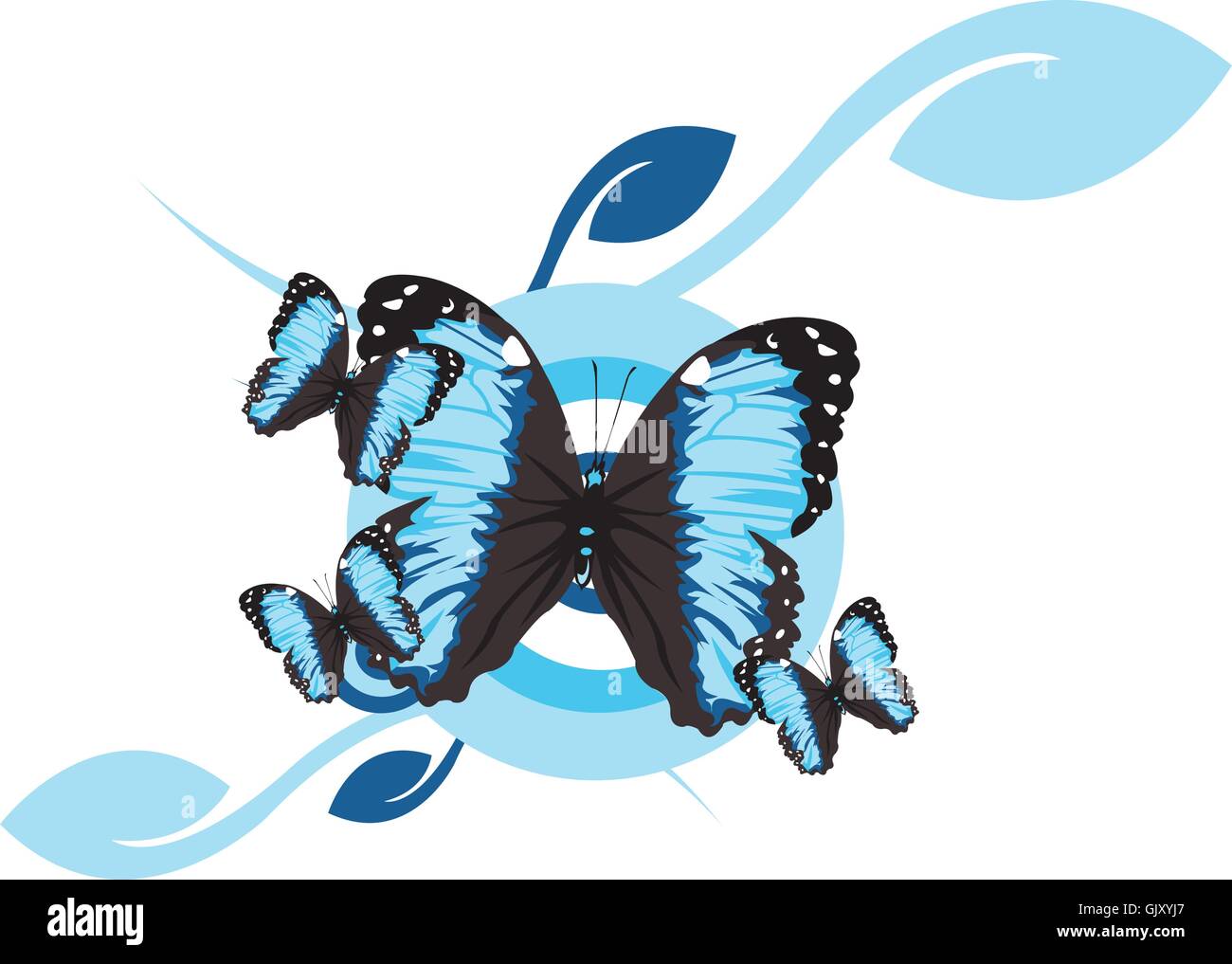 Design Papillon Morpho Illustration de Vecteur