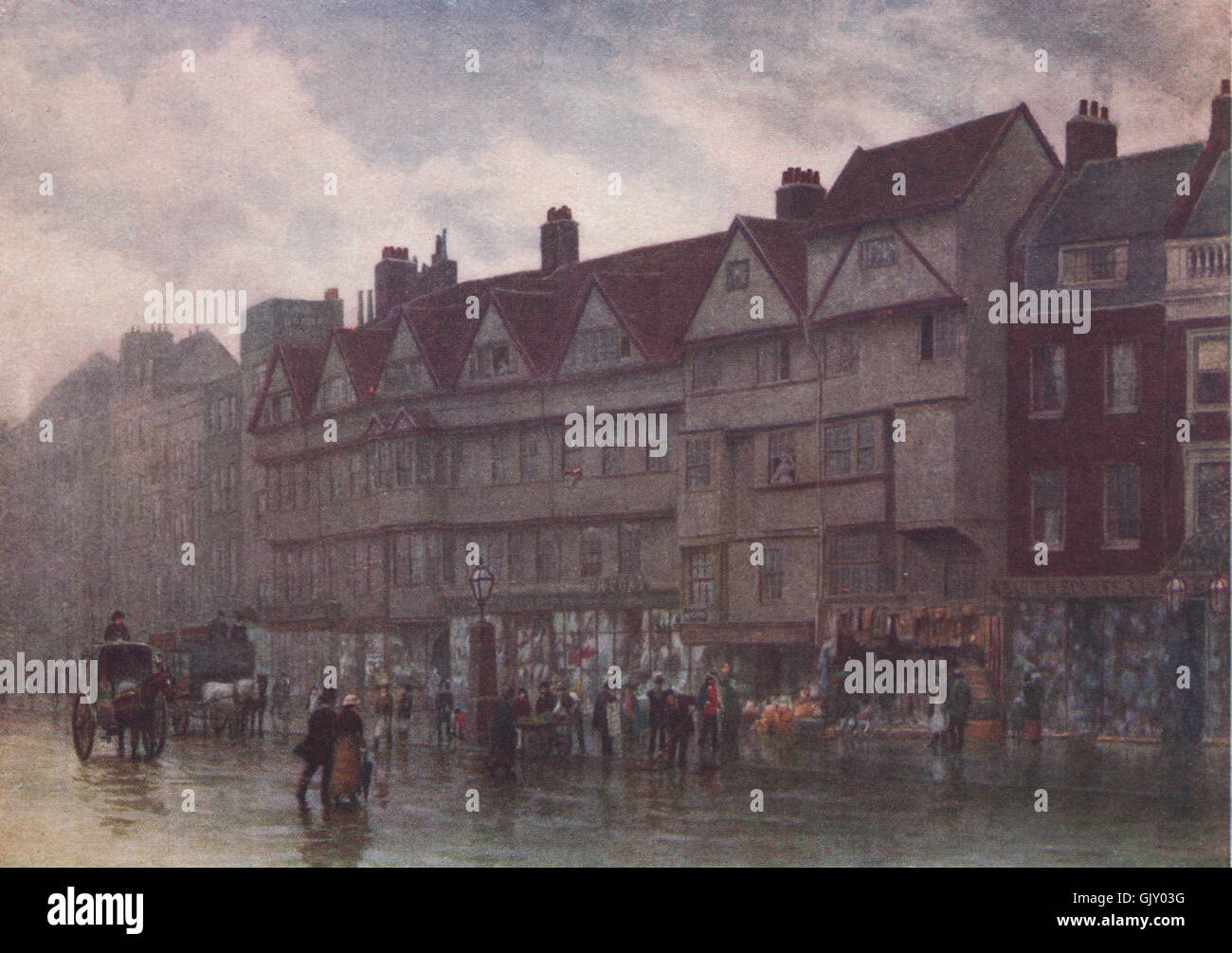 Agrafage Inn, Holborn, 1884' par Philip Norman. Disparu, Londres 1905 d'impression Banque D'Images